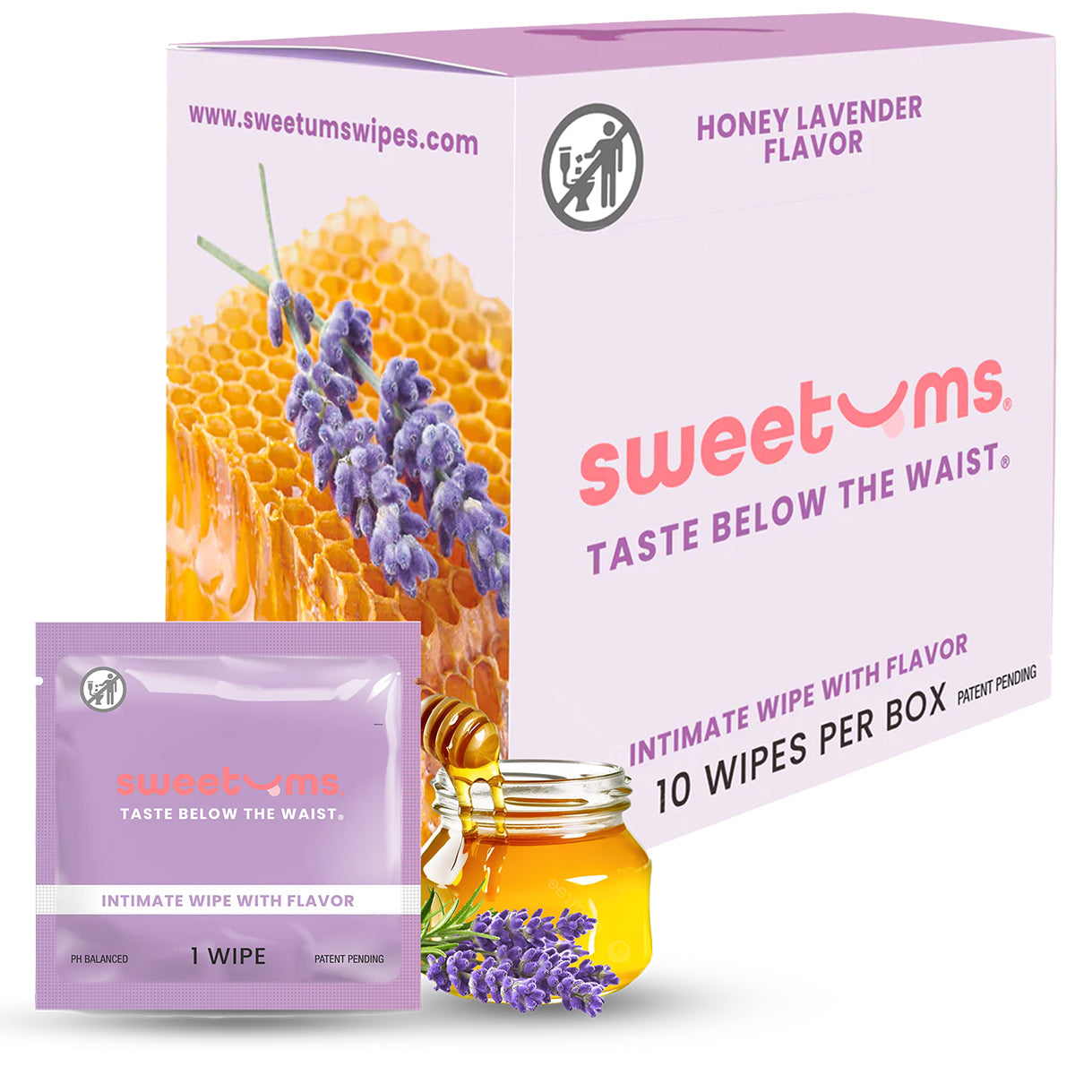 Sweetums Intimate Wipes Honey Lav Flav